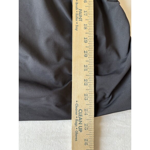 Lands End Womens 16 W Wrap Front Swim Top Black Solid Tummy Control Tankini - Picture 9 of 10